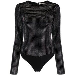 Alice + Olivia Rhinestone Mesh Bodysuit – Size M